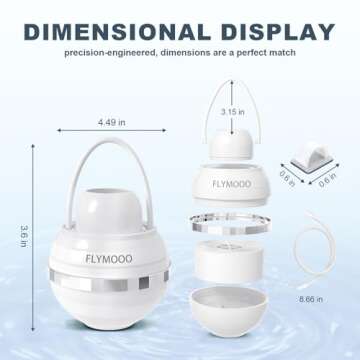 Water Filter for Tub Faucet - 8 Stages Bathtub Water Filter Reduces Contaminants for Softer, Smoothe...