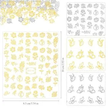 5 Boxes 3D Nail Art Studs & Stickers Set - Elevate Your Style