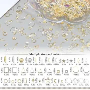 5 Boxes 3D Nail Art Studs & Stickers Set - Elevate Your Style