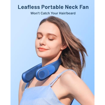 SWEETFULL Bladeless Neck Fan - USB Rechargeable & Portable