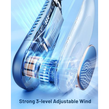 SWEETFULL Bladeless Neck Fan - USB Rechargeable & Portable