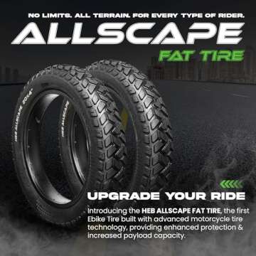 ALLSCAPE 26x4 E-Bike Fat Tires, Includes Tubes, Heavy Duty 26 inch Fat Tyre for E Bikes, Mountain Bikes, All Terrain Tire (2 Tires, 2 Tubes, 2 Tire Levers)
