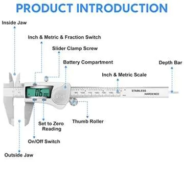 Durable Digital Caliper with IP54 Protection and Precision