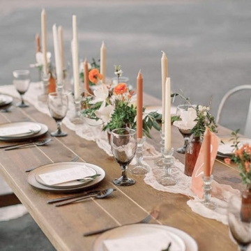 Elegant 4" Crystal Glass Candle Holders Set for Any Occasion