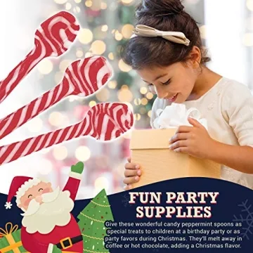 Peppermint Flavor Candy Spoons - Perfect Holiday Treats