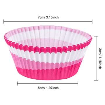 ELECLAND 600 Pcs Valentine's Day Cupcake Liners Baking Muffin Paper Cups Cases Baking Cups Wrappers ...
