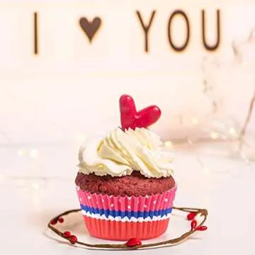 ELECLAND 600 Pcs Valentine's Day Cupcake Liners
