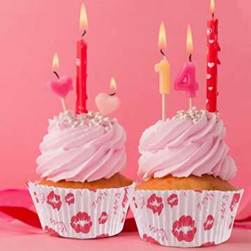 ELECLAND 600 Pcs Valentine's Day Cupcake Liners