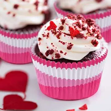 ELECLAND 600 Pcs Valentine's Day Cupcake Liners