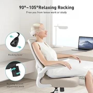 Hbada Ergonomic Office Chair with Flip-Up Armrests for Comfort