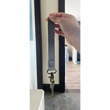 DQL White Key Lanyard Wrist Keychain Wrist Keychains for Women,Hand Wrist Lanyard Keychain (Milky White)