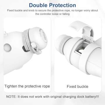 AMVR Golf Club Attachment Compatible with Meta/Oculus Quest 3S/Quest 3, Non-Slip VR Golf Handle Grip for Golf +, 80 Degree Design Keep Tracking （for Right Controller, Not for Charging Dock Battery）