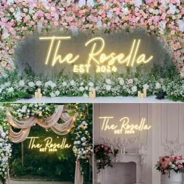 Custom Neon Signs-Neon Sign Customizable for wall Decor,wedding Decor,bar Decor.Personalized Neon Sign for Birthday, Party Gift