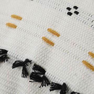 SEEKSEE Boho Decorative Throw Pillow Cover - 18x18 Cotton