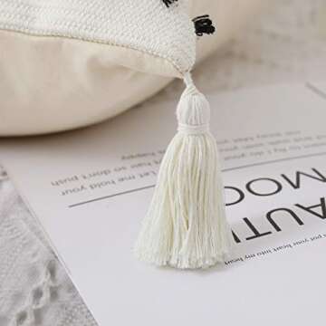 SEEKSEE Boho Decorative Throw Pillow Cover - 18x18 Cotton