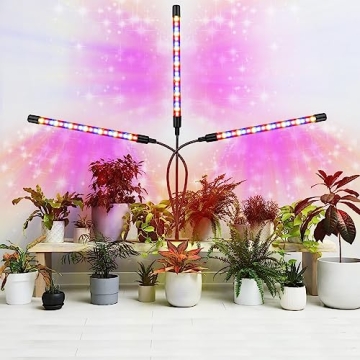 Full Spectrum LED Grow Light with Timer and Flexible Arm