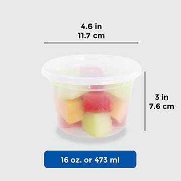 Freshware Leakproof Food Storage Set, 32 & 16 oz Containers