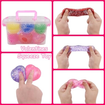 Eavotoy 12 Pack Valentine's Hearts Stress Balls for Gifts