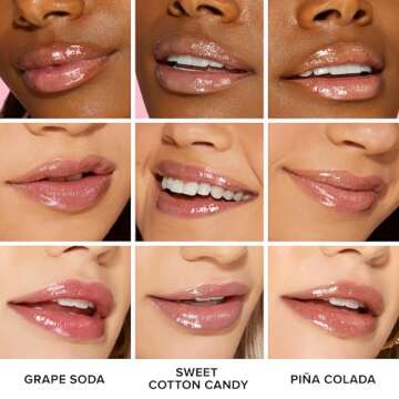 Too Faced Kissing Jelly Lip Oil Gloss | Sunflower & Jojoba Oils, 0.15 Fl Oz, Bubblegum