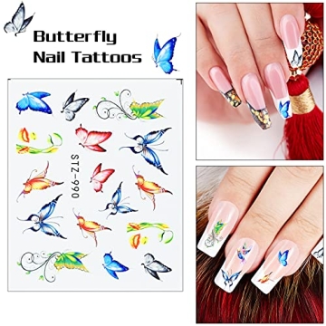 EAONE 60 Sheets Nail Stickers DIY Nail Art Designs Safe & Easy