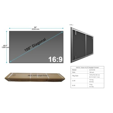 AWOL VISION 100" UST Projector Screen for Daylight Use