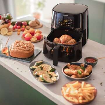 Philips Essential Airfryer XL 2.65lb/6.2L Capacity Digital Airfryer with Rapid Air Technology, Starf...