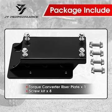 JY PERFORMANCE Torque Converter Motor Riser Plate Mount for Predator 196cc / 212cc Engine on Coleman Mini Bikes, Black - 1 3/4 Inch Lift