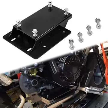 JY PERFORMANCE Torque Converter Motor Riser Plate Mount for Predator 196cc / 212cc Engine on Coleman Mini Bikes, Black - 1 3/4 Inch Lift