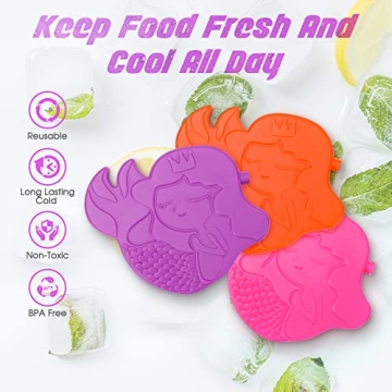 Mermaid Ice Packs for Lunch Bags - Safe & Fun for Kids