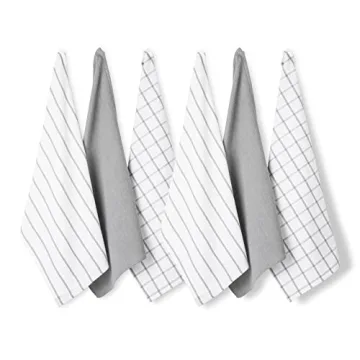 Soft & Absorbent Lane Linen Kitchen Towels Set of 6