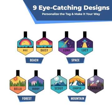 Personalized GoTags Silent Dog Tag for Pets - Durable & Custom