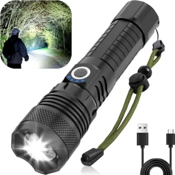 Victoper LED Flashlights, High Powered 10000 Lumens Super Bright Tactical Flashlight, Rechargeable, ...