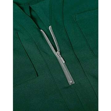 Moyabo Women's Plus Size Split V Neck Sleeveless Chiffon Blouses V Neck Shirts Casual Tank Tops Dark Green XX-Large