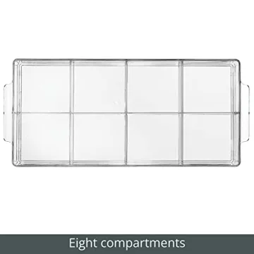 mDesign 8-Compartment Tea Bag Organizer Caddy - 2 Pack