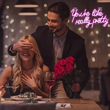 Pink LED Neon Sign for Wall Decor Dimmable USB Powered