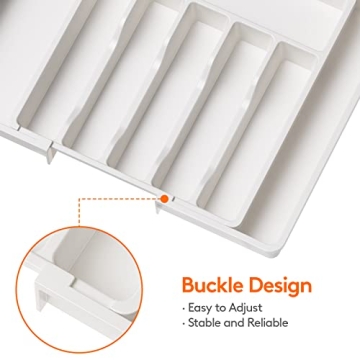 Lifewit Silverware Drawer Organizer for Easy Kitchen Storage