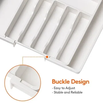 Lifewit Silverware Drawer Organizer for Easy Kitchen Storage