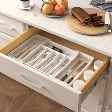 Lifewit Silverware Drawer Organizer for Easy Kitchen Storage