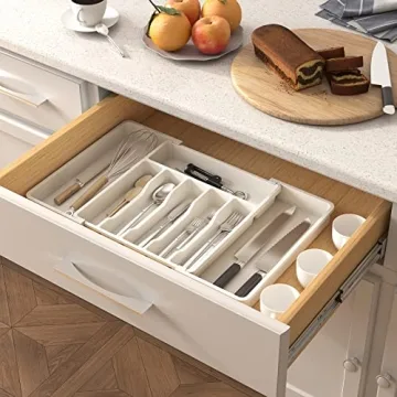 Lifewit Silverware Drawer Organizer for Easy Kitchen Storage