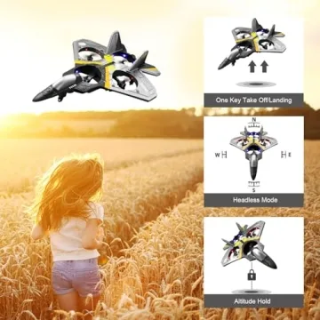 4DRC V17 RC Plane Remote Control Plane 2.4Ghz Foam RC Airplanes Helicopter Quadcopter for Adults Kids,Spinning Drone,Gravity Sensing,Stunt Roll,Cool Light,Gifts for Kids Boys