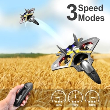 4DRC V17 RC Plane Remote Control Plane 2.4Ghz Foam RC Airplanes Helicopter Quadcopter for Adults Kids,Spinning Drone,Gravity Sensing,Stunt Roll,Cool Light,Gifts for Kids Boys