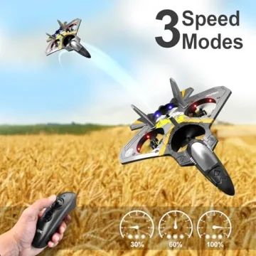 4DRC V17 RC Plane Remote Control Plane 2.4Ghz Foam RC Airplanes Helicopter Quadcopter for Adults Kids,Spinning Drone,Gravity Sensing,Stunt Roll,Cool Light,Gifts for Kids Boys