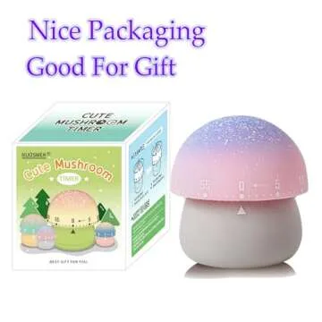 NUOSWEK Mushroom Countdown Timer for Kids and Cooking