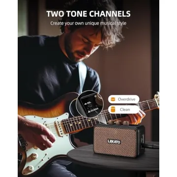 LEKATO Mini Electric Guitar Amp with Bluetooth & 5W Power