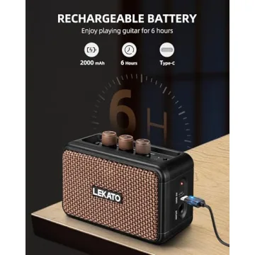 LEKATO Mini Electric Guitar Amp with Bluetooth & 5W Power
