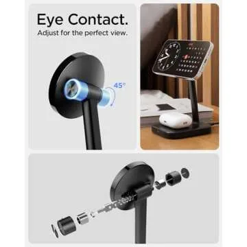 Spigen ArcField (MagFit) for MagSafe 2-in-1 Dual Magnetic Wireless Charging Stand Fast Wireless Charger for iPhone 16e 16 Pro Max Plus 15 14 13 12 Pro Max Airpods Pro 4 3 2nd gen Adapter Not Included