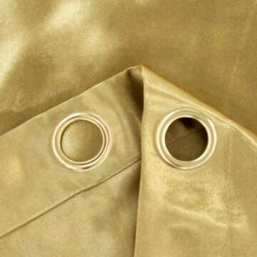 Elegant MYRU Gold Semi-Blackout Curtains for Home Decor