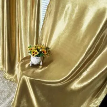 Elegant MYRU Gold Semi-Blackout Curtains for Home Decor