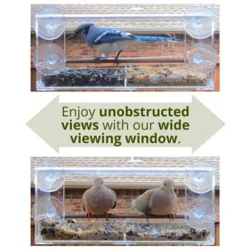 Nature's Envoy Window Bird Feeder for Birdwatching