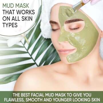 Green Tea Matcha Facial Mud Mask, Removes Blackheads, Reduces Wrinkles, Nourishing, Moisturizing, Improves Overall Complexion, Best Antioxidant, Younger Looking Skin, All Skin Face Types